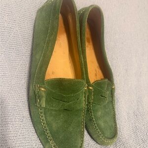Peter Millar  Green Suede Driving Loafers